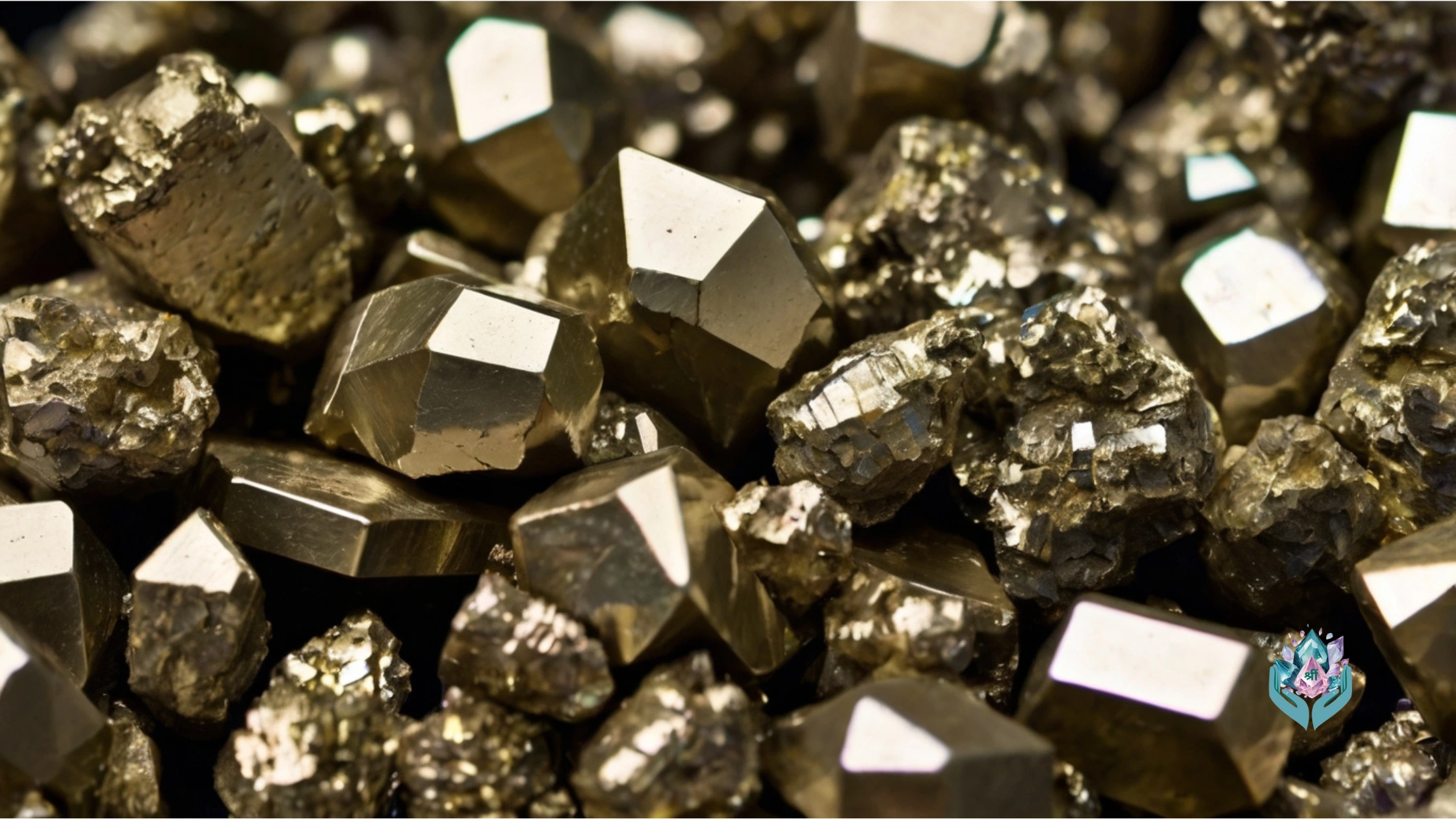 Pyrite crystals